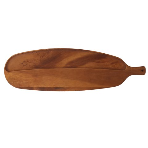WDN MULTI-FUNCTIONAL SERVING BOARD w/HALF GROOVE & HDLE, ACACIA-OILED, L60xW17.8xH1.5cm, LIEF LONG, MYE