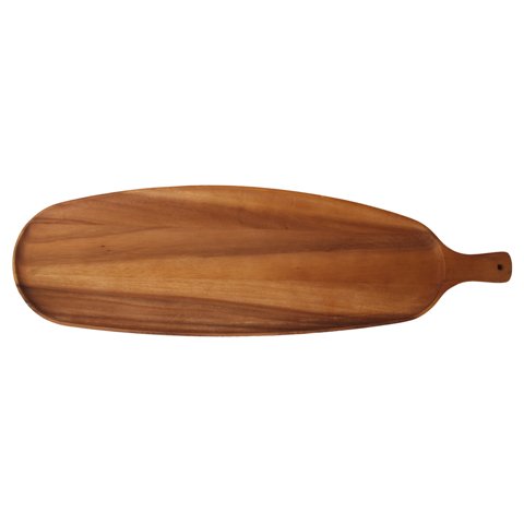WDN MULTI-FUNCTIONAL SERVING BOARD w/FULL GROOVE & HDLE, ACACIA-OILED, L60xW17.8xH1.5cm, LIEF LONG, MYE
