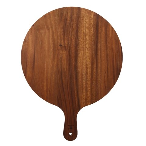 WOODEN ROUND PIZZA BOARD with HANDLE