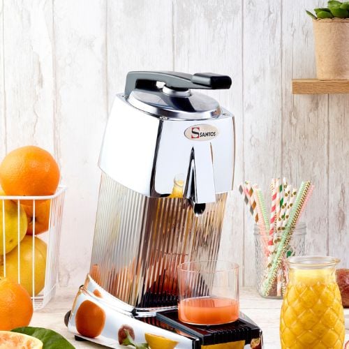 Santos Lever Automatic Citrus Juicer with Chrome Top/Base,240V/50/60/1 =1 Year Warranty=