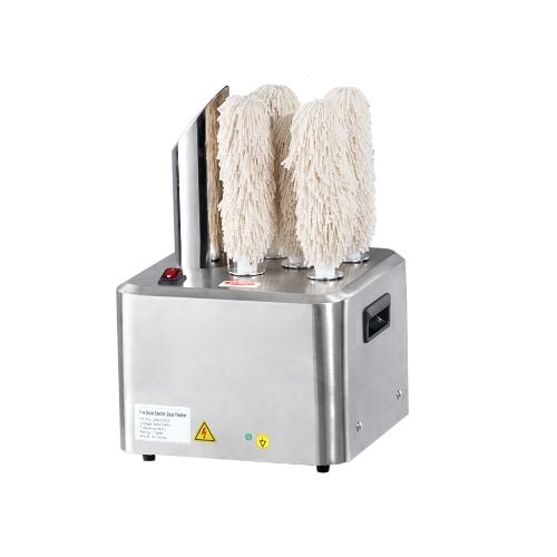 Jiwins Glass Polisher With 5 Microfiber Brushes W33xD33xH50cm, 220-240V/50Hz/1.15Kw, 350-400Glasses/Hr ==1 Year Warranty==
