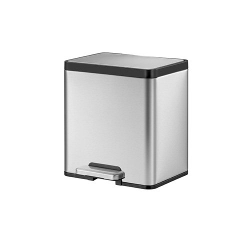 STAINLESS STEEL RECTANGLE STEP BIN WITH SOFT CLOSING