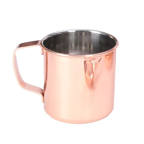 MUG WITH HANDLE, COPPER PLATED