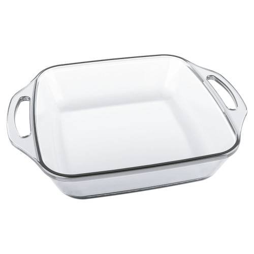GLASS SQUARE ROASTER WITH HANDLE