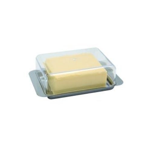 APS Stainless Steel Butter Dish With Polysterine Cover, Ø11.5xH14cm