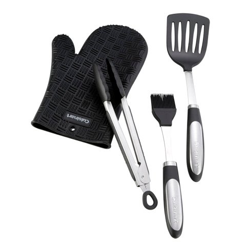 4 PC GRILL TOOL SET (1PC GRILL TONGS, 1 PC BASTING BRUSH, 1PC GRILL TURNER, 1 PC SILICONE GLOVE)