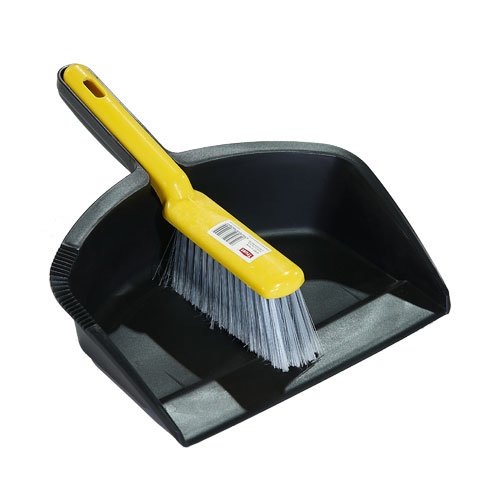 HEAVY-DUTY DUST PAN AND COUNTER BRUSH
