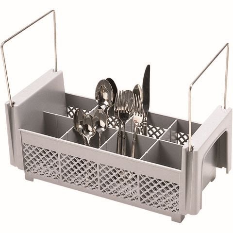 Hll Silverware Racks Cambro Polypropylene 8 Compartment Half Size Flatware Rack With Handle ...