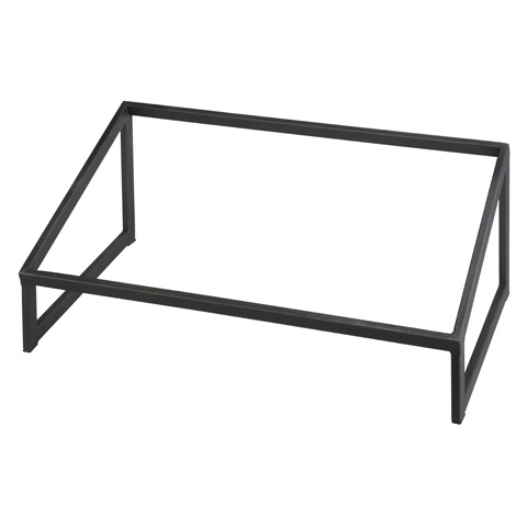 POWDER COATED STEEL RISER (INCLINED) L53xW32.5xH21.8cm, BLACK, T ...