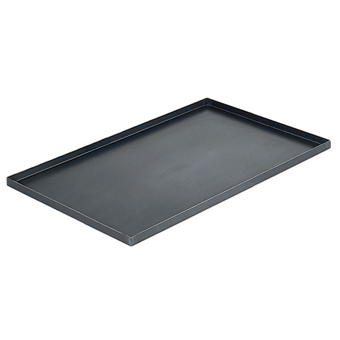 BLACK STEEL BAKING TRAY WITH 90° RIM