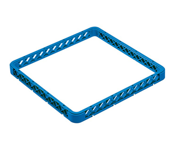 PP GLASS RACK HALF SIZE OPEN DROP EXTENDER RACK L50xW50xH4.5cm, BLUE