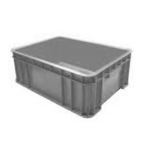 (21-00366) PLC STACKABLE CONTAINER L60xW45xH22cm, GREY, UNICA